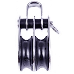 Seasure ss0021 Двойной блок с такелажной скобой Black / Grey 20x12x12 25 x 8 mm