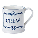 Купить Кружка "Crew" Nauticalia 6291 Ø89мм 100мм 360мл из белого фарфора с синей надписью 7ft.ru в интернет магазине Семь Футов