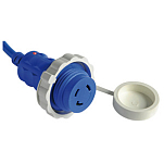 Pre-mounted cap + cable blue 10 m 24 A 3x4