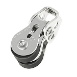 Блок двухшкивный шарикоподшипниковый с петлей Ronstan серия 15 RF15202 15мм 240-700кг для троса 5мм серебристый