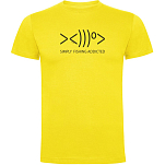 Kruskis CA65500503S008 Футболка с коротким рукавом Simply Fishing Addicted Желтый Yellow 2XL