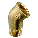 Plastimo 408305 Мужской женский 45° Соединитель колена шланга Золотистый Brass 1/2´´ 