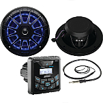 Seachoice 50-72103 Bluetooth-приемник мультимедиа AM/FM с цифровым морским датчиком в приборной панели  Black