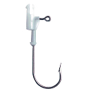 Купить Maver 004001/0 Крючок с одинарным ушком и бородкой в форме свинца 5 единицы Grey / White 1/0 7ft.ru в интернет магазине Семь Футов