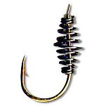 Quantum fishing 4746012 Crypton Trout Paste 0.160 Mm Связанные Крючки Золотистый Gold 12 