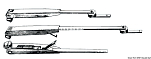 SS adjustable telescopic wiper arm 280/360 mm, 19.152.14