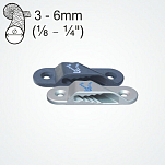 Стопор щелевой правый Clamcleat Racing Sail CL273AN для тросов Ø3-6мм 70x21x12мм из анодированного алюминия