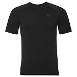 Odlo 196242-60212-L Базовый слой с коротким рукавом Top Crew Neck Performance Warm Ec Черный Black / New Odlo Graphite Grey L