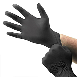 Trac outdoors 280-B21051L 4 Mil Перчатка Черный  Black Nitrile L 
