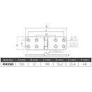 Купить Marine town 4949360 165x50x4.5 mm Петля из нержавеющей стали Серебристый Silver 7ft.ru в интернет магазине Семь Футов