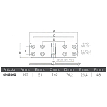 Marine town 4949360 165x50x4.5 mm Петля из нержавеющей стали Серебристый Silver