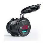 Разъем USB Charger QC3.0 с вольтметром Marine Rocket 4620136058322