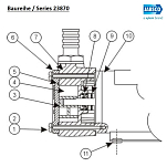 Jabsco SK422-0020 Комплект крышки и ротора для 23870