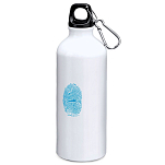 Kruskis MD4049S101S196 Swimmer Fingerprint 800ml Алюминиевая бутылка Бесцветный White