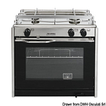 TECHIMPEX XL2 cooker 2 burners+oven, 50.385.02