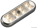 Светильник светодиодный Bimini 12/24В 1.3Вт 102x33x11мм корпус из нержавеющей стали с выключателем, Osculati 13.525.02