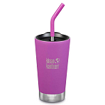 Klean kanteen 1005729 Insulated Tumbler 473ml Straw Крышка Термо Фиолетовый Berry Bright