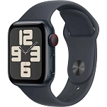 Apple MXGC3QL/A  Watch SE GPS + Cellular 40mm Sport Band Черный Midnight Aluminium / Midnight S-M