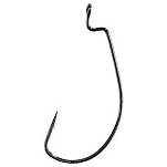 Mikado HS2322-2/0BN Sensual Offset Worm II Техасский Крюк Серебристый Black Nickel 2/0 