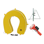 Комплект спасательный круг-подкова жёлтый, автоматический буй, кронштейн для хранения, Osculati 22.419.01