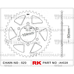 Звезда для мотоцикла ведомая алюминиевая A4028-43-0A RK Chains