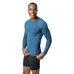 Odlo 188782-21037-L Базовый слой с длинным рукавом Crew Performance Light Eco Голубой Blue Wing Teal / Saxony Blue L
