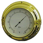 Термометр-иллюминатор Barigo Yacht 619MS 150x60мм Ø100мм из полированной латуни