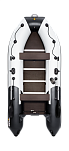 Надувная лодка ПВХ, Ривьера Компакт 3600 СК Комби, светло-серый/черный 4603725300682