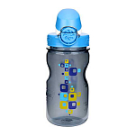 Nalgene 12630005 OTF Бутылка Дети 350 мл Голубой Gray with Squares motif / Loop-Top Blue and White