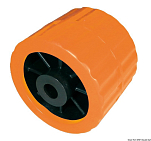 Бортовой ролик прямой из оранжевого полимера и резины 100 х 75 х 15 мм, Osculati 02.031.06 для лодочных прицепов