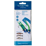Kinetic F211-440-047 Sabiki Glow Baitfish Lightstick Рыболовное Перо Серебристый Green / Blue