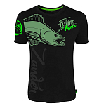 Hotspot design 010000704 Футболка с коротким рукавом Fishing Mania Zander Черный Black XL