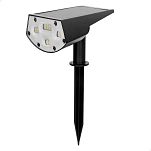 Aktive 61585 Светодиодный солнечный прожектор с дизайном 2-в-1 5-10 lumens Серебристый Multicolour
