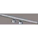 Купить Tiedown engineering 241-86189 Оцинкованный роликовый вал Серебристый 5/8´´ x 13-1/4´´  7ft.ru в интернет магазине Семь Футов