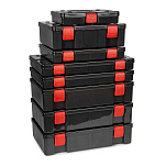 Fox rage NBX027-UNIT 16-секционный неглубокий ящик для приманок Stack N Store Shield Black / Red