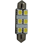 Goldenship GS10527 10-30V 1.3W Festoon 6 SMD 5050 Светодиодная лампа Серебристый Grey