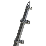 Taco metals 236-OT0318HDVEL Deluxe Aluminium Tele-Outrigger Pole Черный Silver Silver