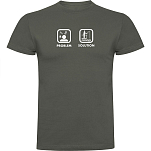Kruskis CA65500538K094 Футболка с коротким рукавом Problem Solution Fish Зеленый Dark Army Green 2XL