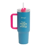 Mr wonderful 8445641052605 термос Less Thinking More Drinking Pink 27x12x10