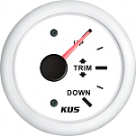 Указатель трима для подвесного мотора KUS WW KY09312 Ø52мм 12/24В IP67 0-190Ом UP-TRIM-DOWN белый/белый
