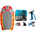 Safe waterman hz100.028 Надувной комплект для падлбординга Sled Rescue 6´0´´ Yellow / Red 90x55x23 182.9 cm