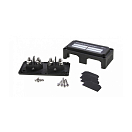 Купить Колодка распределительная Yih Sean BF435 4 контакта 138х69х45мм до 48В до 200А электромонтажная с парой двойных клемм-штифтов и защитной крышкой 7ft.ru в интернет магазине Семь Футов