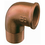 Guidi 1820120 Мужской женский 90° Бронзовый локоть Gold 4´´