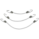Euromarine 000721 Mini Sandow Ocean 25 cm Крючки из нержавеющей стали Эластичная веревка 5 единицы White / Grey 4 mm