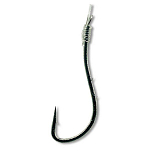 Quantum fishing 4743008 Crypton Eel 0.250 Mm Связанные Крючки Черный Nickel 8 