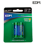 Edm 38717 R6 AAA 2600mAh Аккумуляторная батарея 2 единицы Голубой Blue / Green