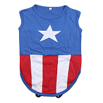 Cerda group 2800000579-BLUE-XXS Avengers Capitan America Футболка с собакой Голубой Blue 2XS