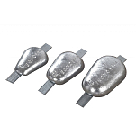 Enrico polipodio 2626001 Weld On цинковый анод  Silver 110 x 63 x 26 mm 
