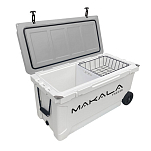 Makala GS50259 160L Жесткий портативный холодильник на колесиках с ручкой White / Grey 112.5 x 56.5 x 51 cm