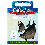 Gamakatsu 140151-00600-00016-00 Booklet Bream 2210R Палатка Крюк 0.160 мм Красный Red 6 